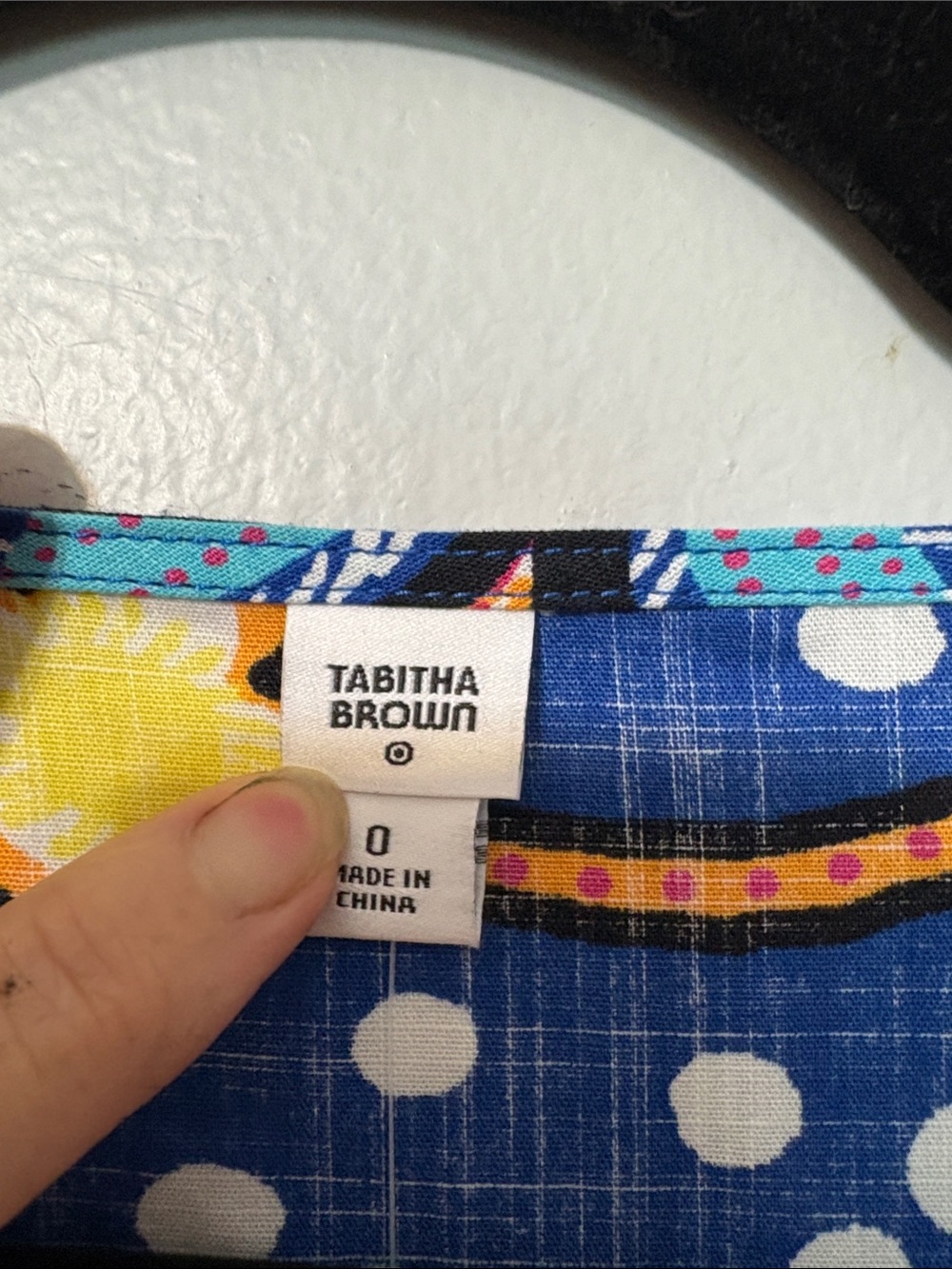 NWT Tabitha Brown x Target Blue Floral Polka Dot Puff Sleeve Maxi Dress 0 - Picture 3 of 7
